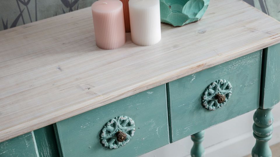 Salt Dresuar 4 Çekmeceli Turkuaz