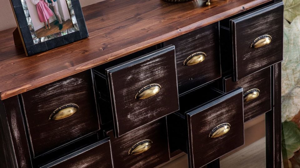 Salt Dresuar 8 Çekmeceli Siyah