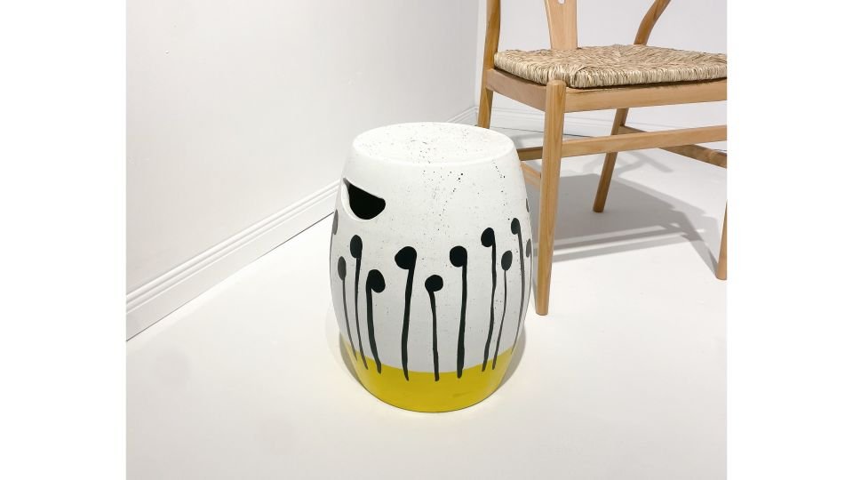 Sinona Seramik Sehpa Sarı Siyah