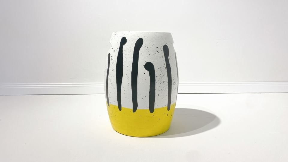 Sinona Seramik Sehpa Sarı Siyah