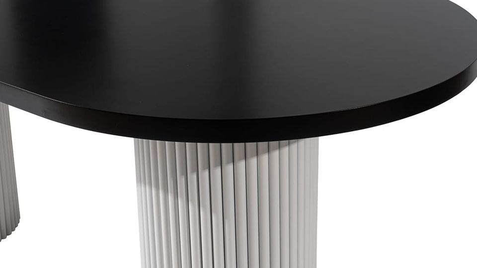 Mil Bohem Yemek Masası Siyah Beyaz