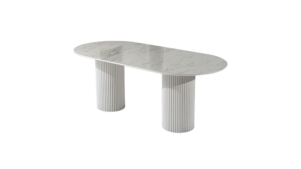 Mil Bohem Yemek Masası Mermer