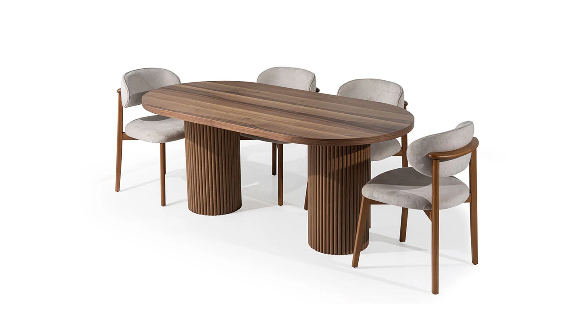 Mil Bohem Yemek Masası Ceviz