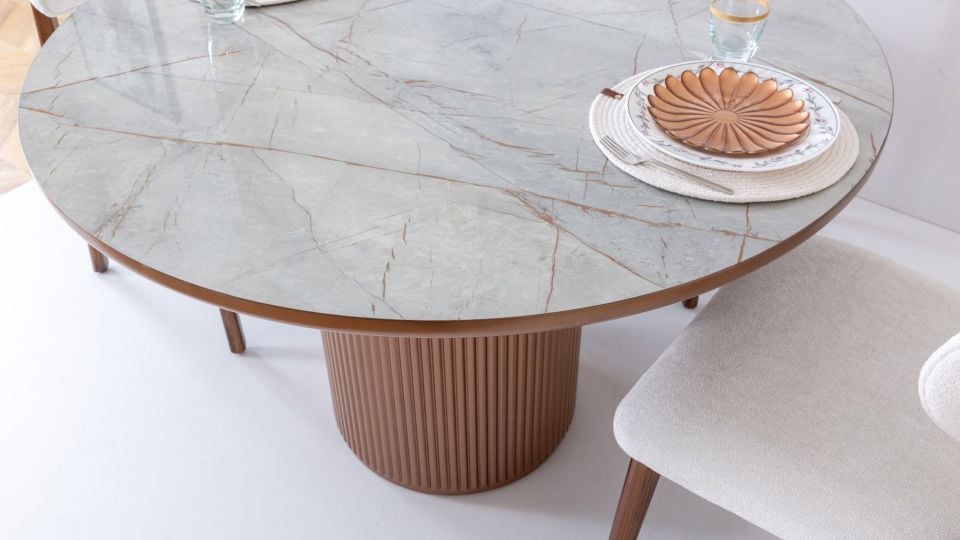 Bohem Mermer Mutfak Masası Özel Renk