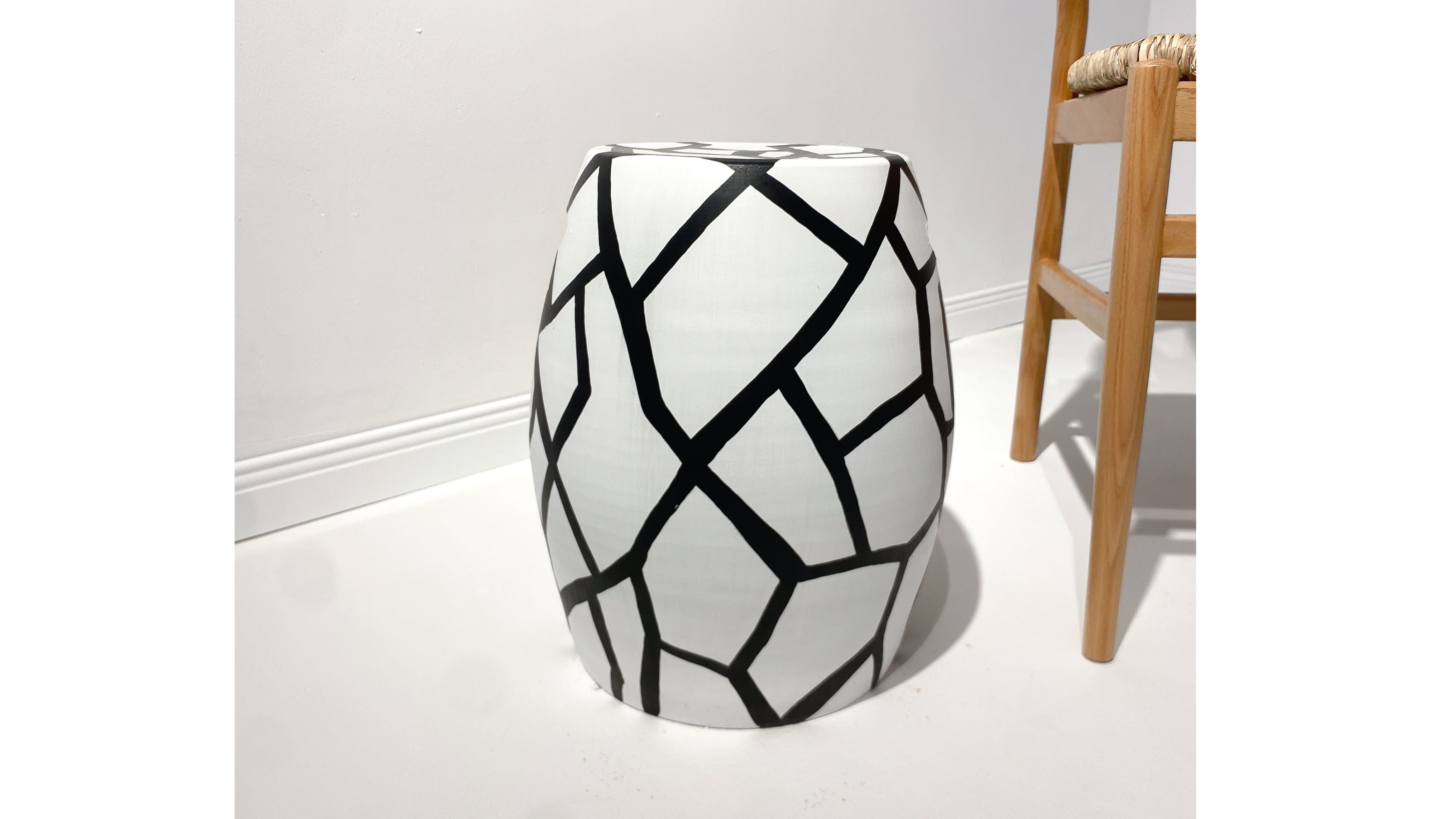 Sinona Seramik Sehpa Siyah Beyaz