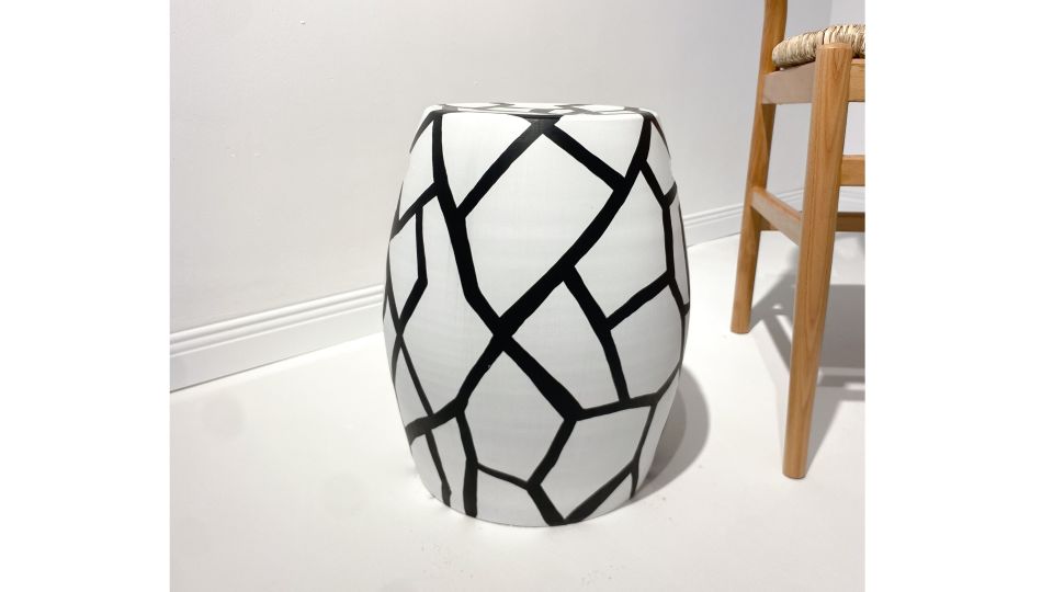 Sinona Seramik Sehpa Siyah Beyaz