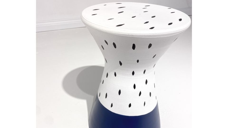 Luna Seramik Sehpa Mavi