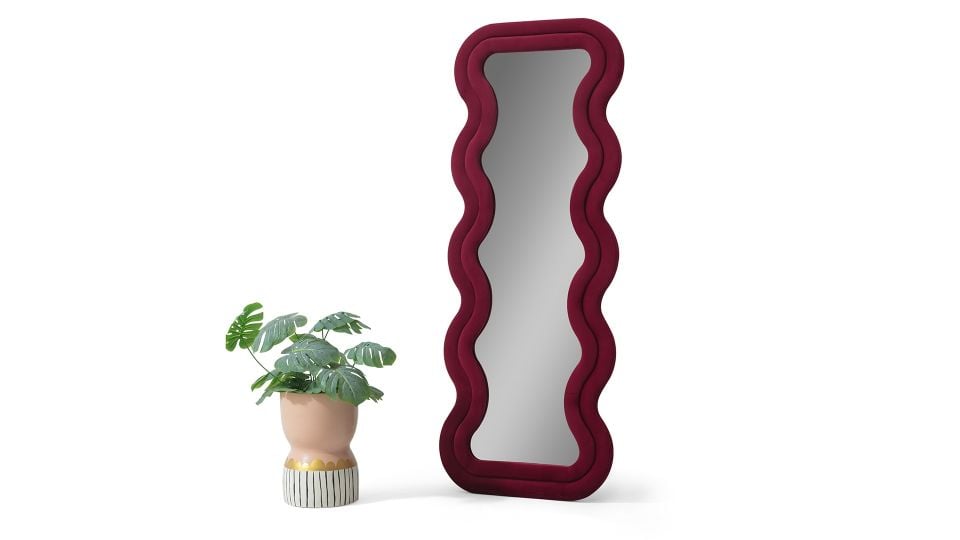 Mundo Dalgalı Çerçeveli 170x65 Cm Oval Boy Aynası