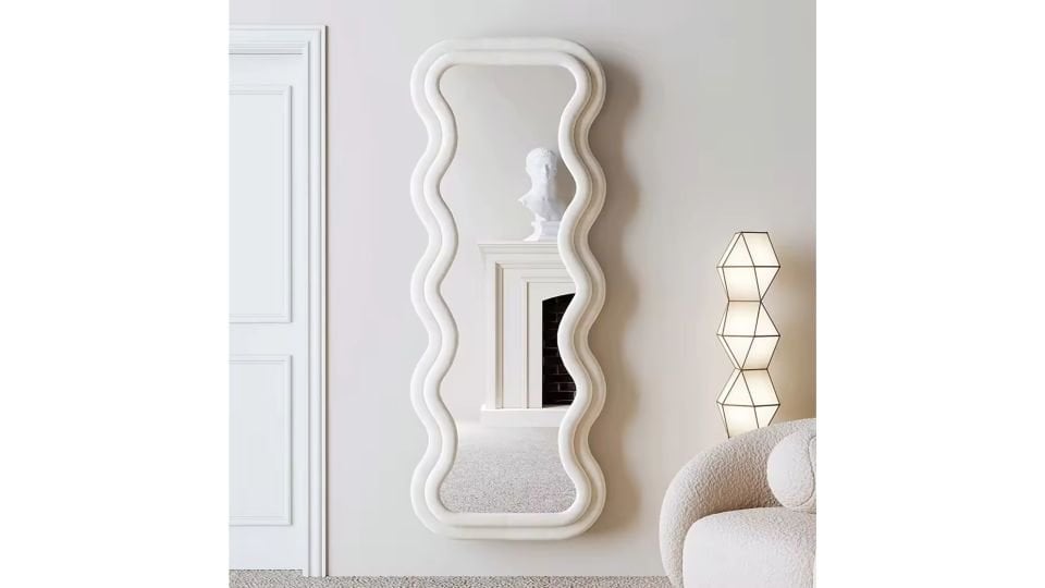 Mundo Dalgalı Çerçeveli 170x65 Cm Oval Boy Aynası