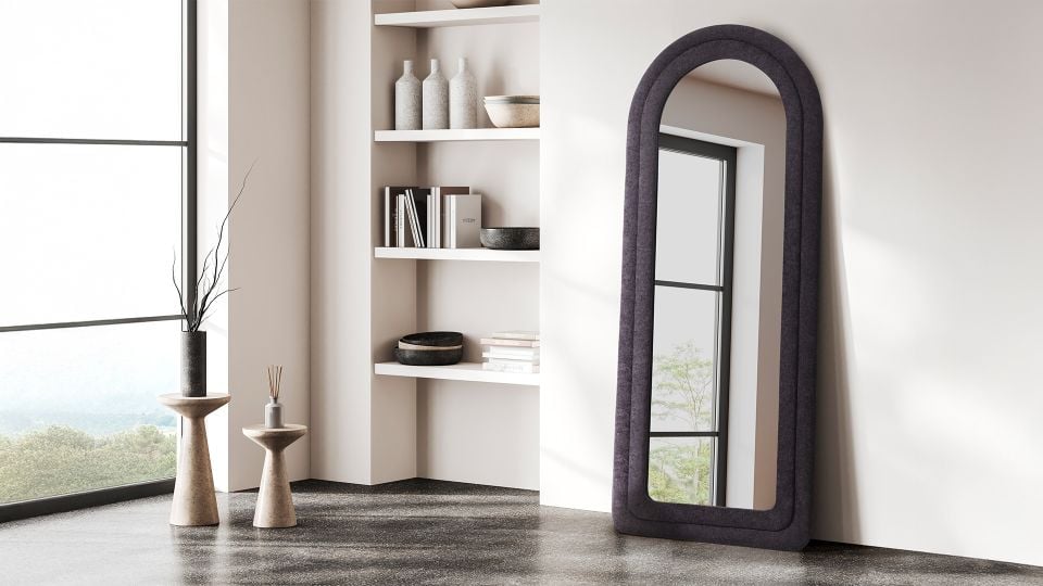 Doğa Dalgalı Çerçeveli 170x65 Cm Oval Boy Aynası