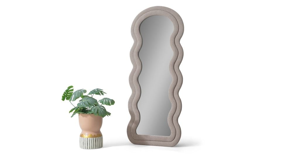 Mia Dalgalı Çerçeveli 170x65 Cm Oval Boy Aynası