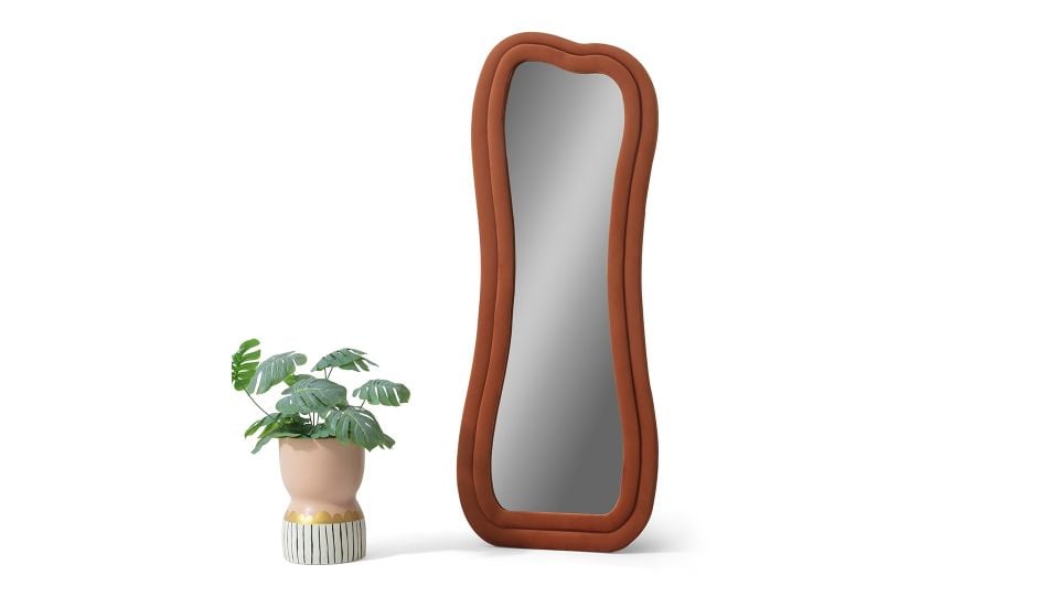 Sun Dalgalı Çerçeveli 170x65 Cm Oval Boy Aynası