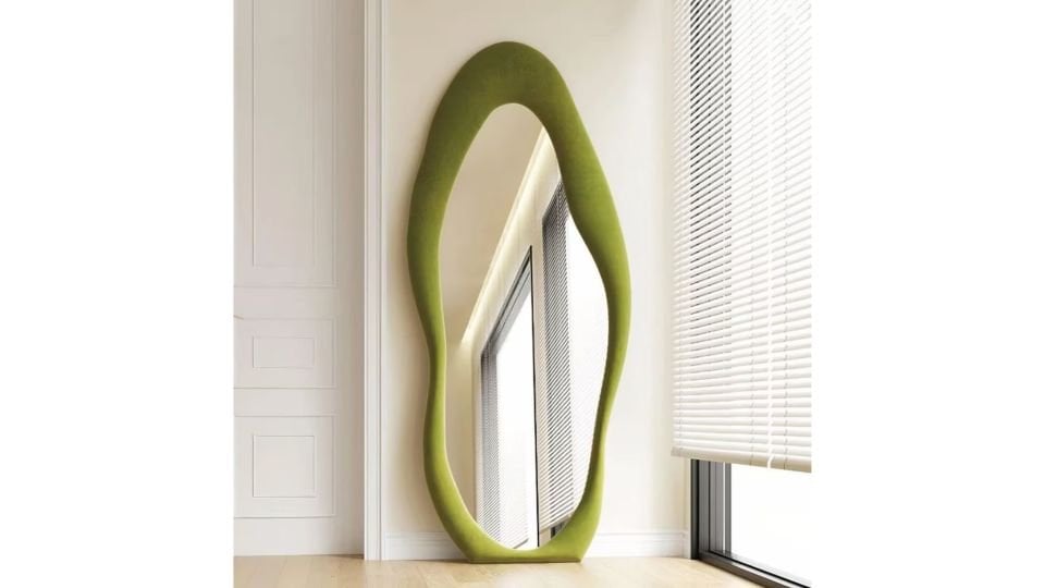 Nero Dalgalı Çerçeveli 170x65 Cm Oval Boy Aynası