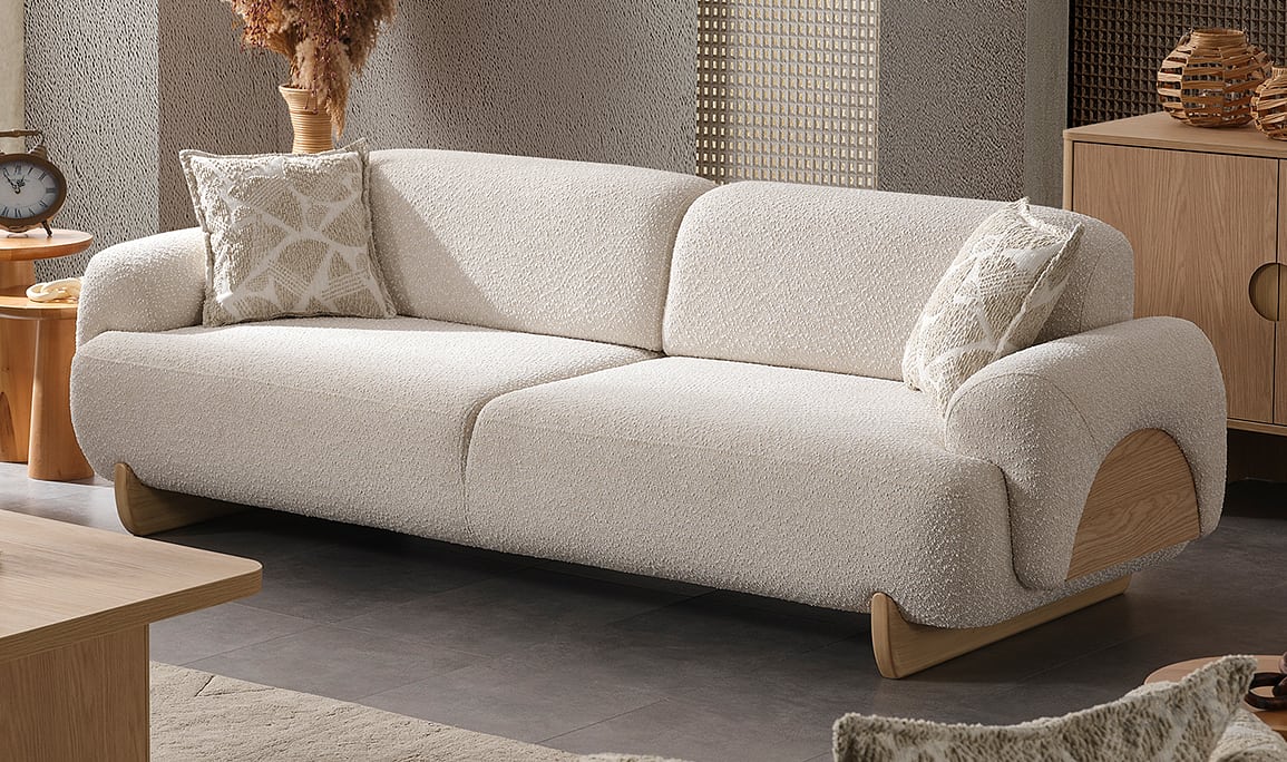 Panama Meşe Üçlü Koltuk